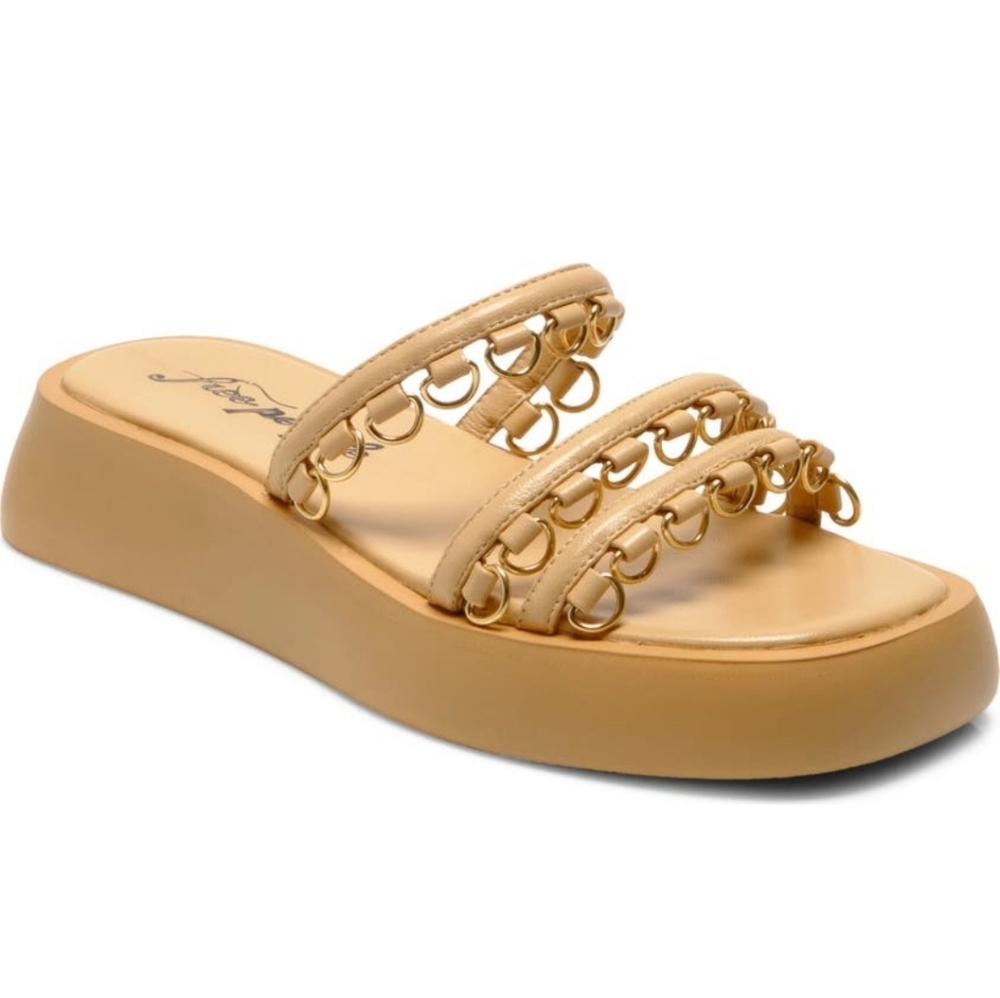 NWT Free People Midas Touch Flatform Sandals ~ Vachetta Tan ~ 9